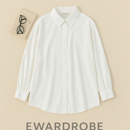 WHITE BUTTON DOWN SHIRT