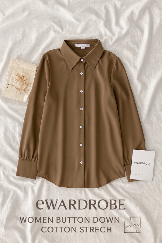 BROWN BUTTON DOWN SHIRT