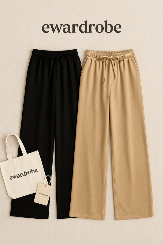 PACK OF 2 FLAPPER BEIGE AND BLACK