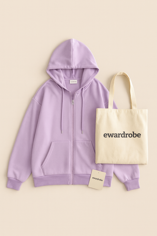 LILAC ZIPPER HOODIE
