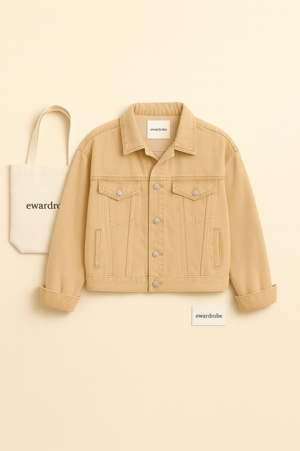 BEIGE DENIM JACKET