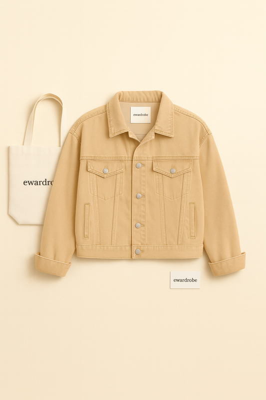 BEIGE DENIM JACKET