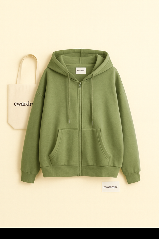OLIVE GREEN ZIPPER