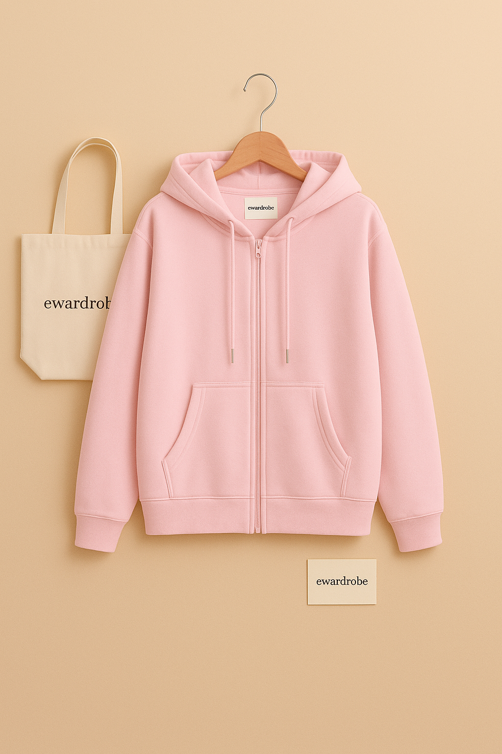 LIGHT BABY PINK ZIPPER
