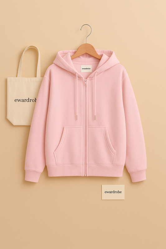 LIGHT BABY PINK ZIPPER