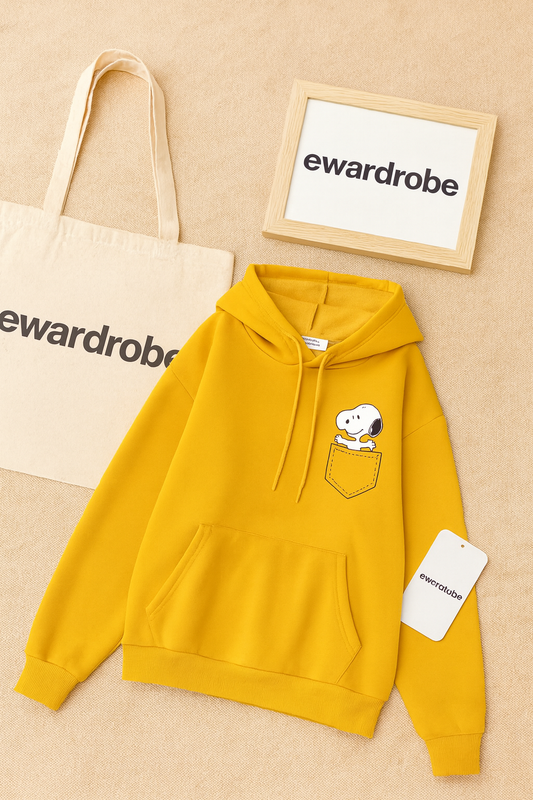POCKET PUPPY YELLOW HOODIE
