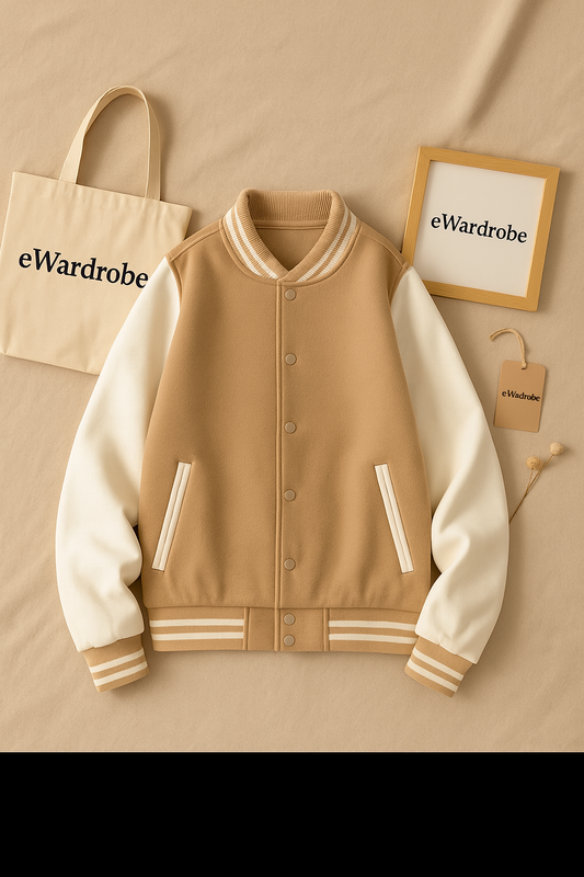 BEIGE BASEBALL JACKET