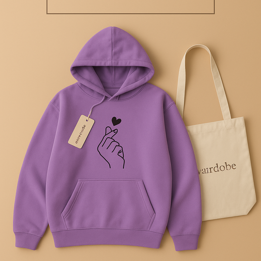 LILAC HOODIE LOVE CHARM