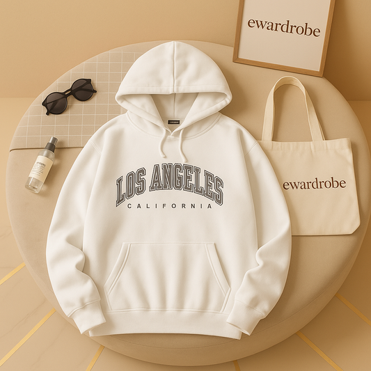 WHITE LOS ANGLES HOODIE