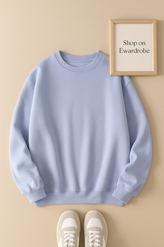 PLAIN SKY BLUE SWEATSHIRT