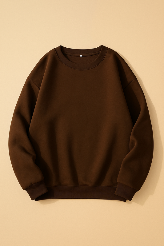 PLAIN BROWN SWEATSHIRT