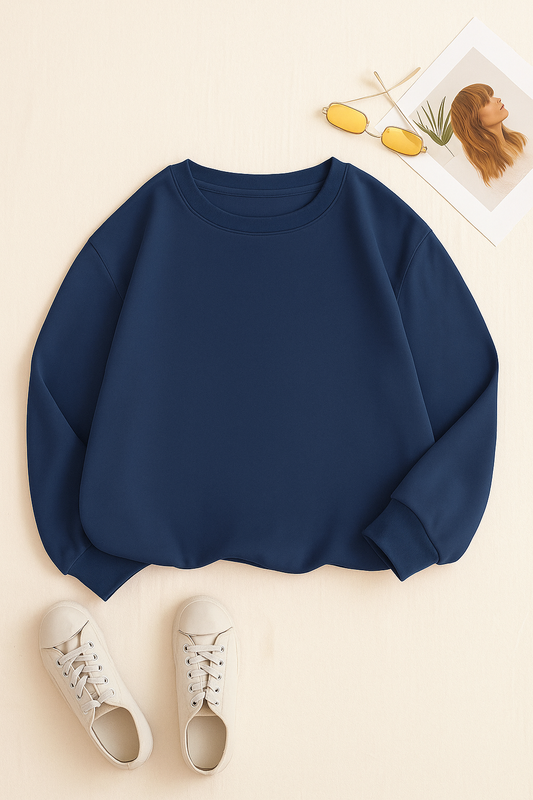 PLAIN NAVY BLUE SWEATSHIRT