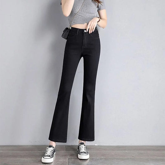 BLACK BELL BOTTOM JEANS