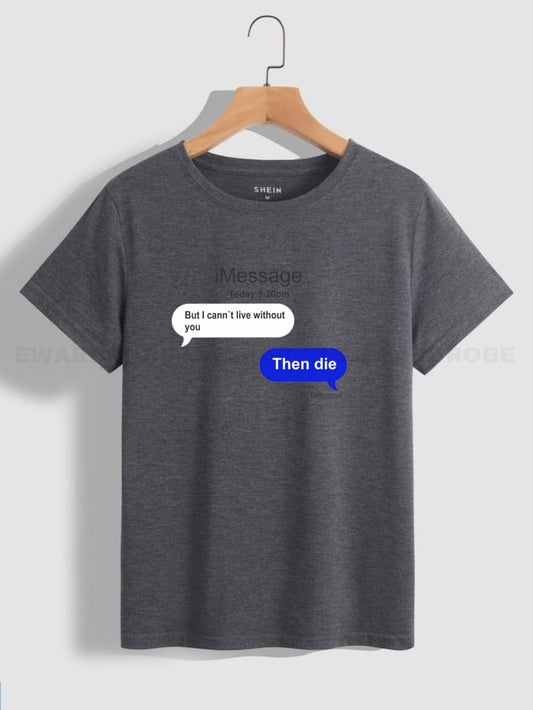 STEEL GREY TSHIRT I MESSAGE