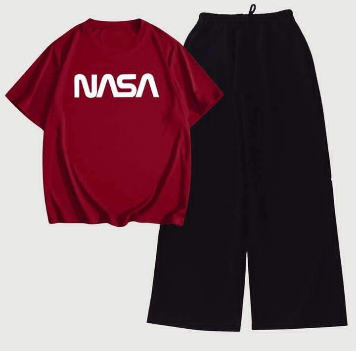 RED TSHIRT NASA WITH BLACK FLAPPER