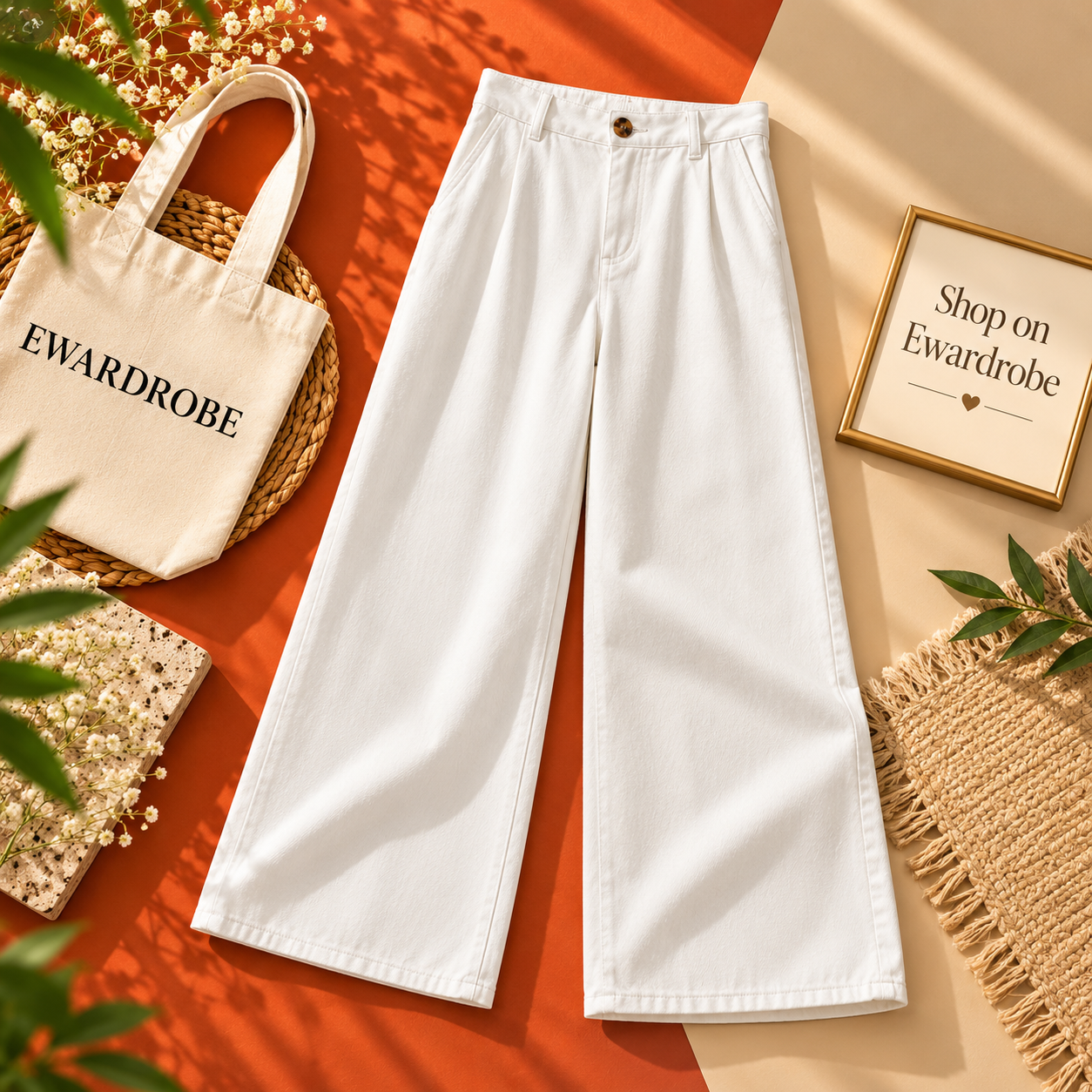 White Wide Leg Jeans