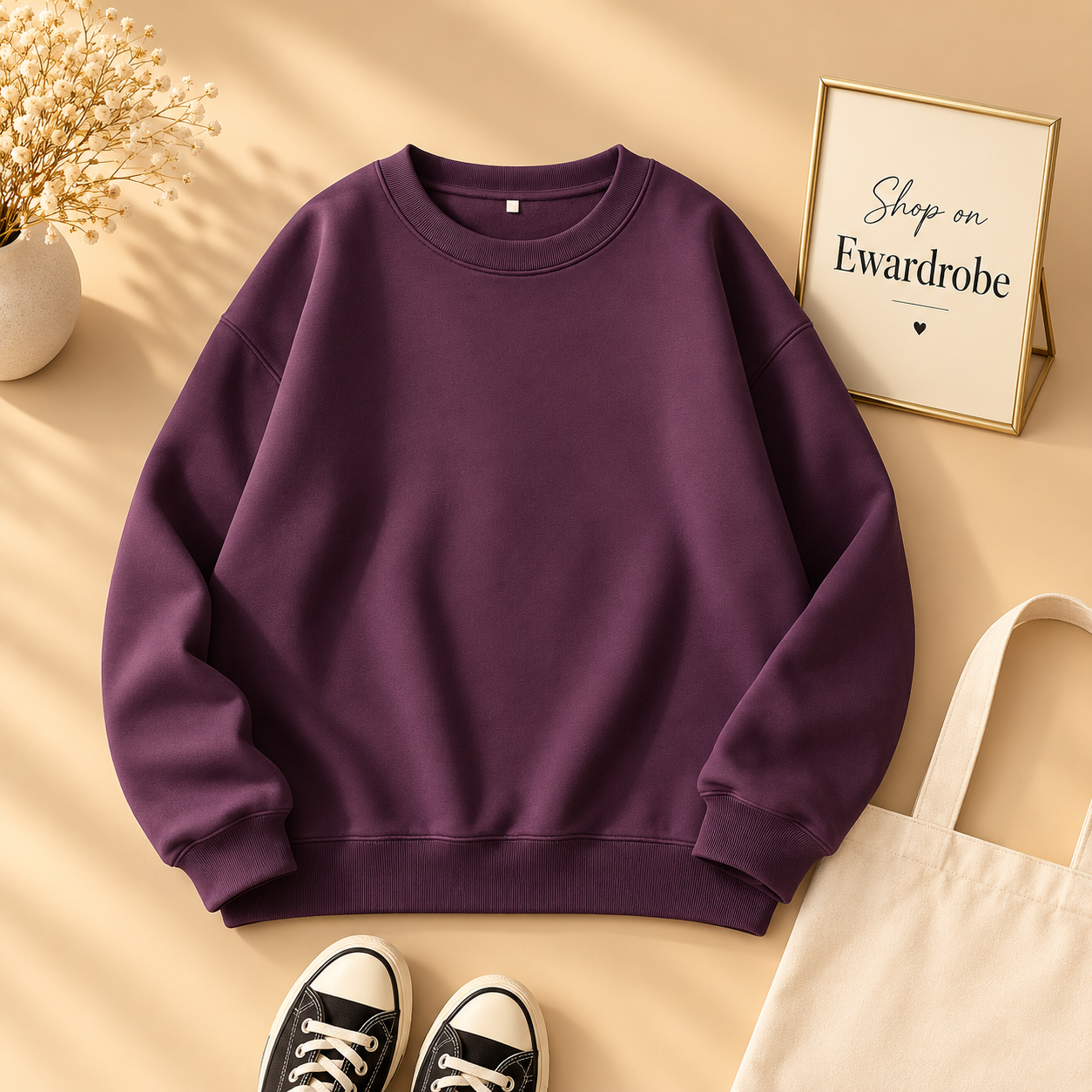 Basic Purple Sweatshirt