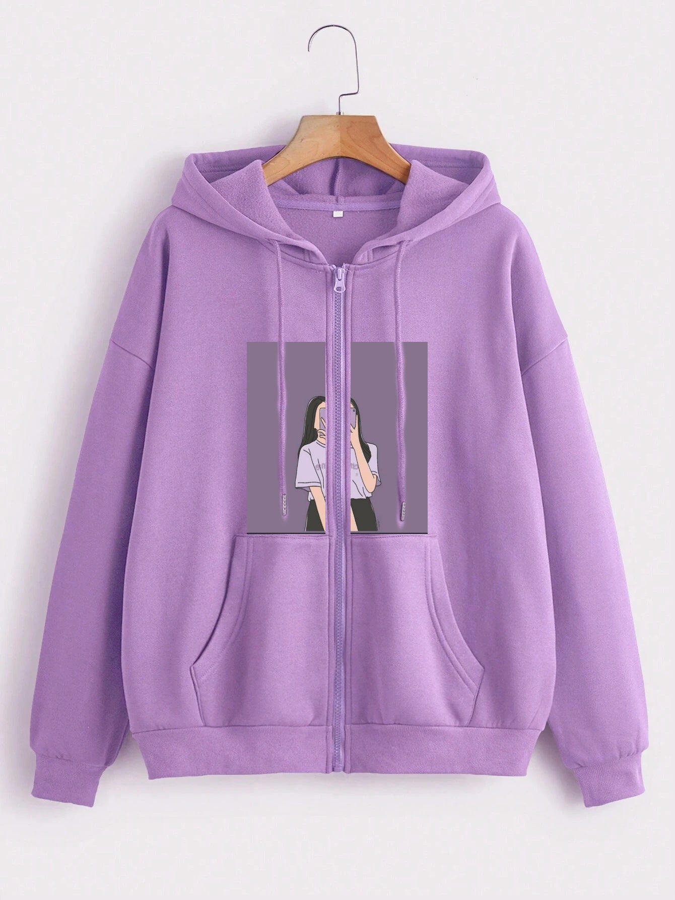 PURPLE BACKGROUND LILAC ZIPPER