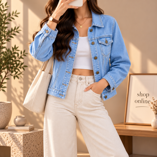 Mid Blue Denim Jacket