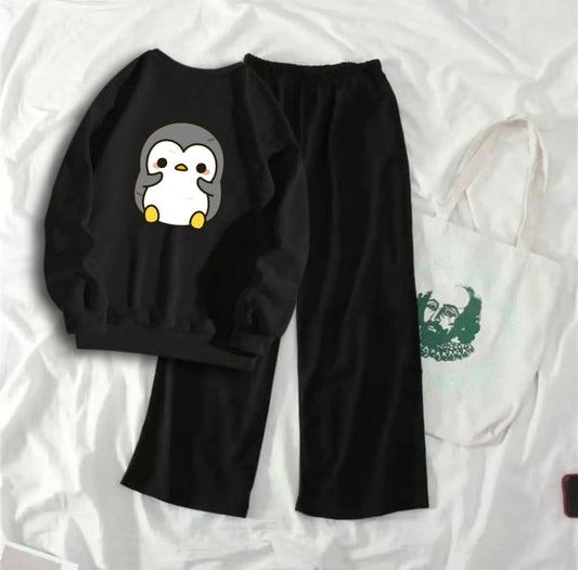 PIGEON BLACK SWEATSHIRT WITH FLAPPER