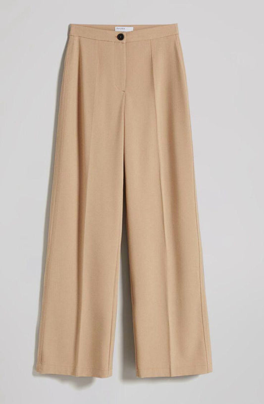 BEIGE FORMAL PANT WIDE LEG