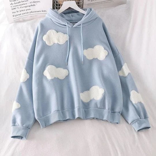 SKY BLUE HOODIE CLOUD ALL OVER