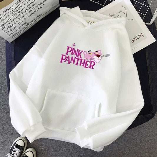 WHITE PINK PANTHER HOODIE