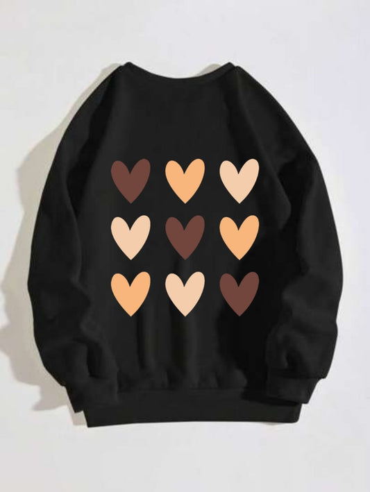 BROWN HEART SHEET BLACK SWEATSHIRT