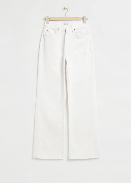 WHITE WIDE LEG JEANS