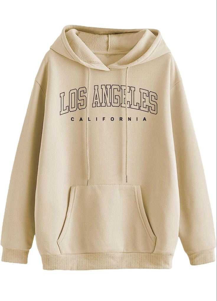 BEIGE LOS ANGLES HOODIE