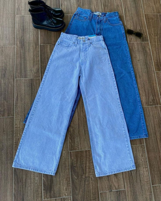 PACK OF WIDE LEG JEANS (ICE BLUE AND MID BLUE)