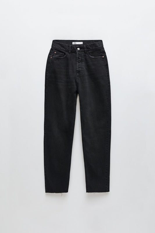 BLACK MOM JEANS