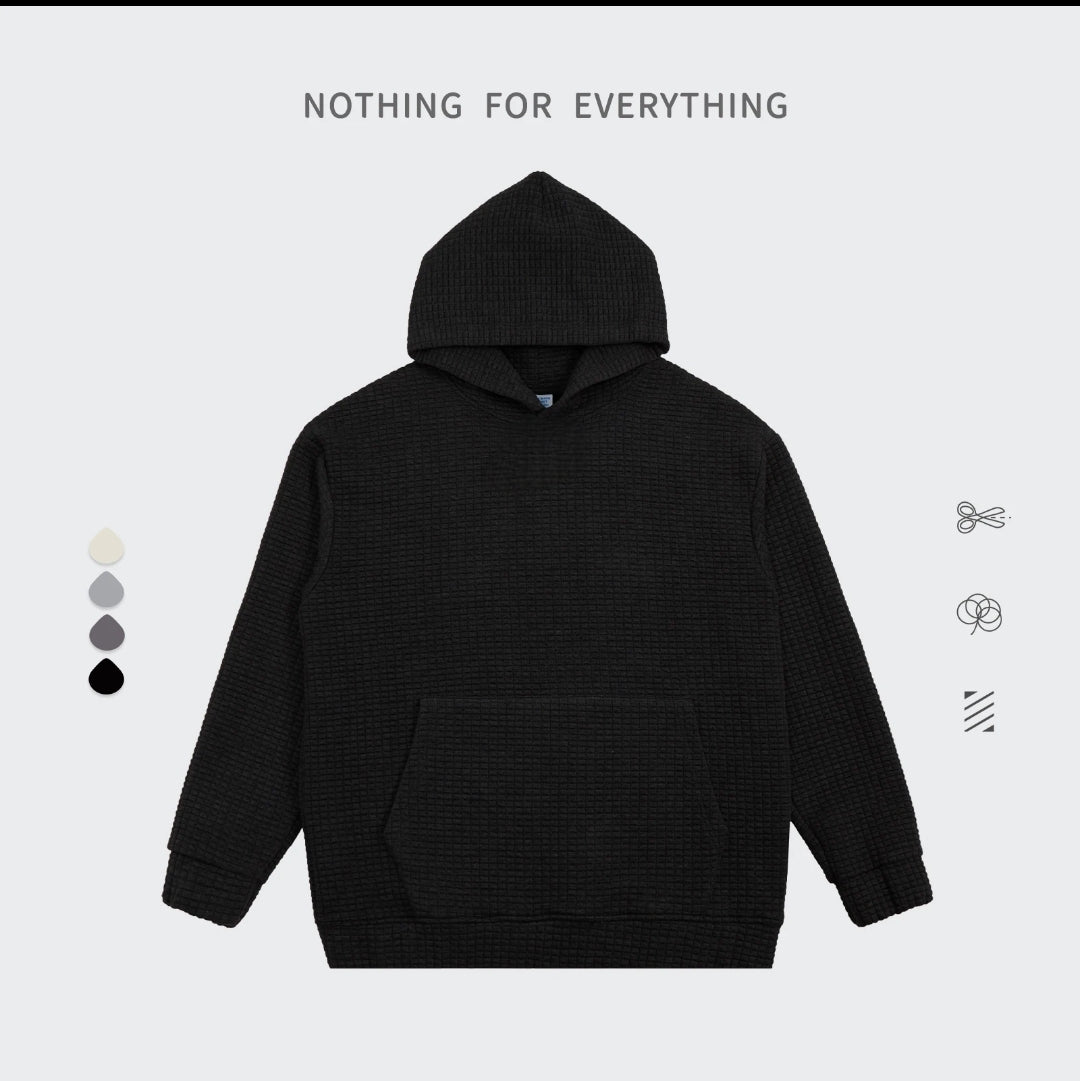 WAFFLE KNIT HOODIE