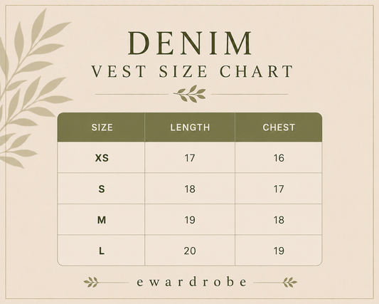 Fitted Denim Vest Sky Blue