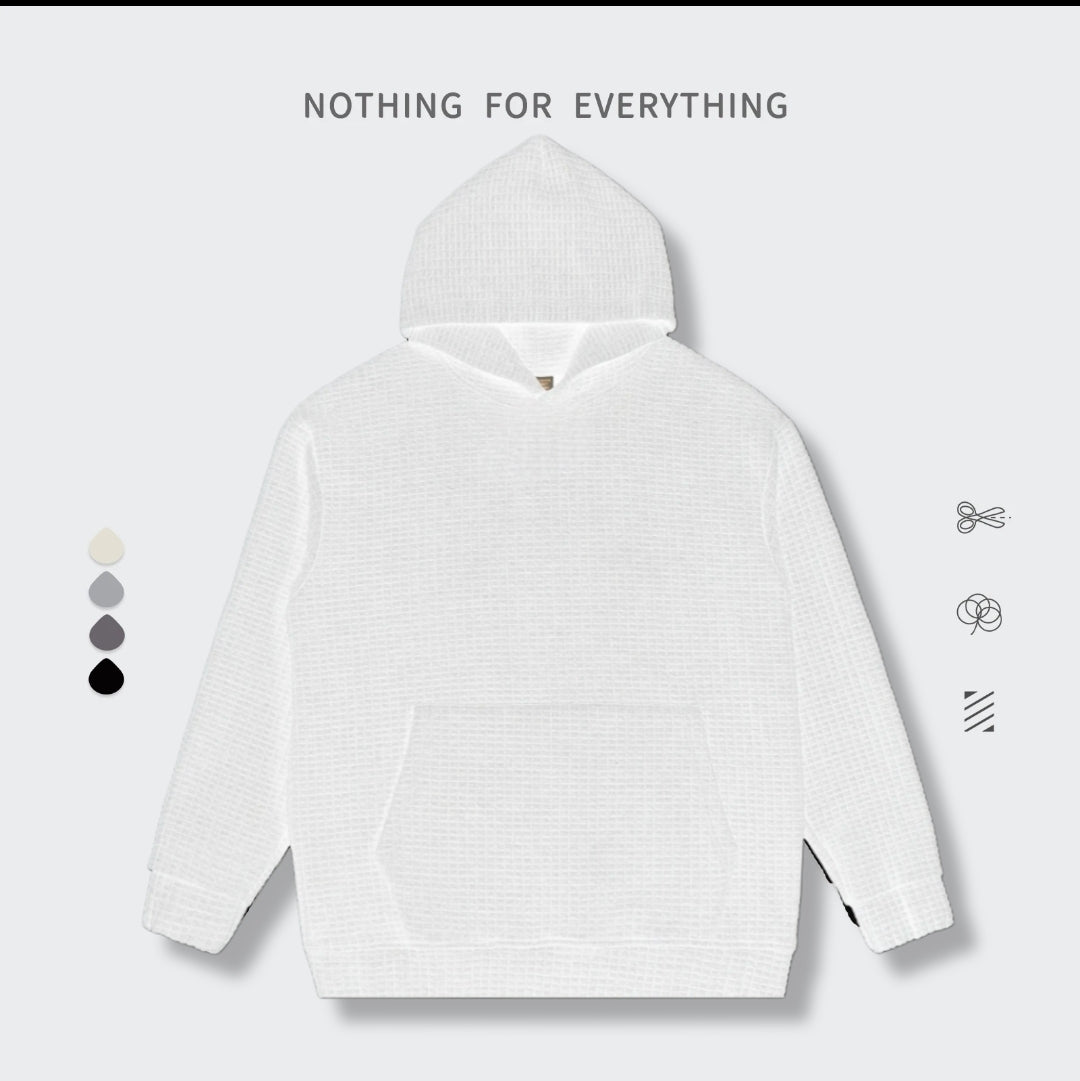 WAFFLE KNIT HOODIE