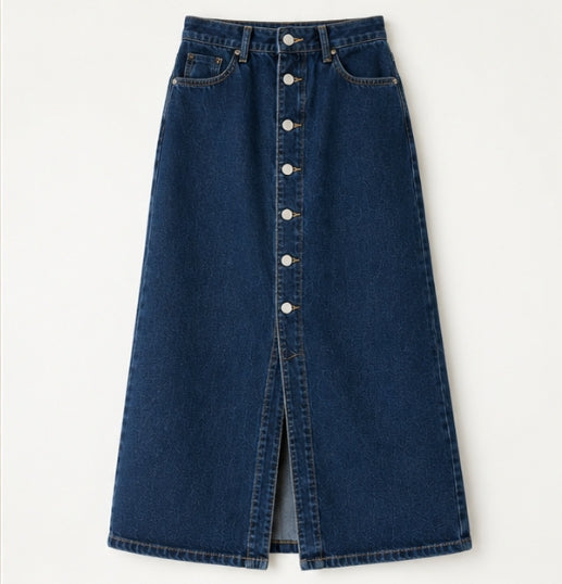 Dark Blue Denim Skirt