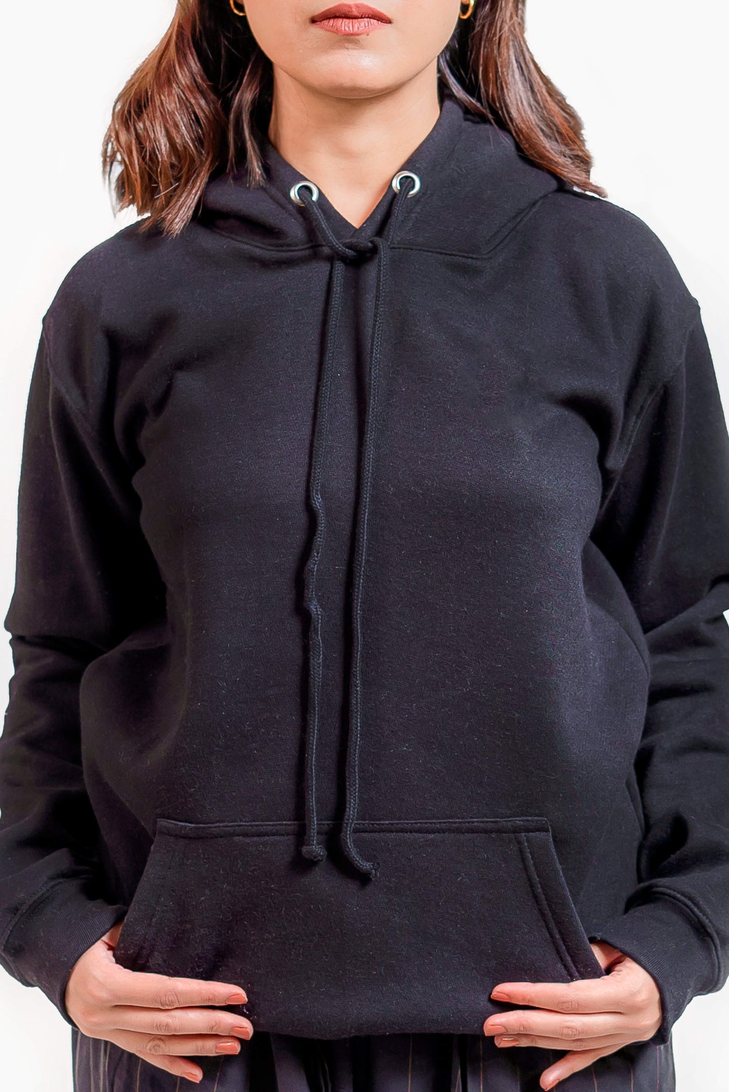 Basic Black Hoodie // Women - teehoodie.co