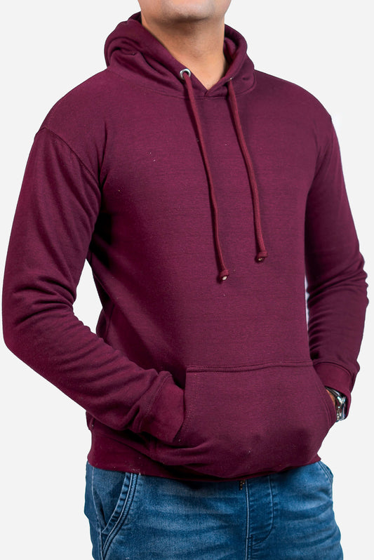 Basic Burgundy Hoodie // Men - teehoodie.co