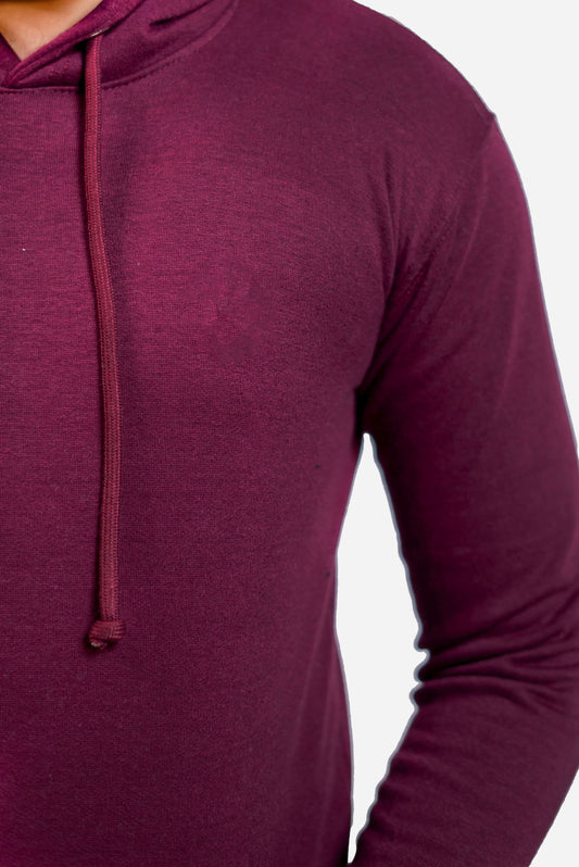 Basic Burgundy Hoodie // Men - teehoodie.co