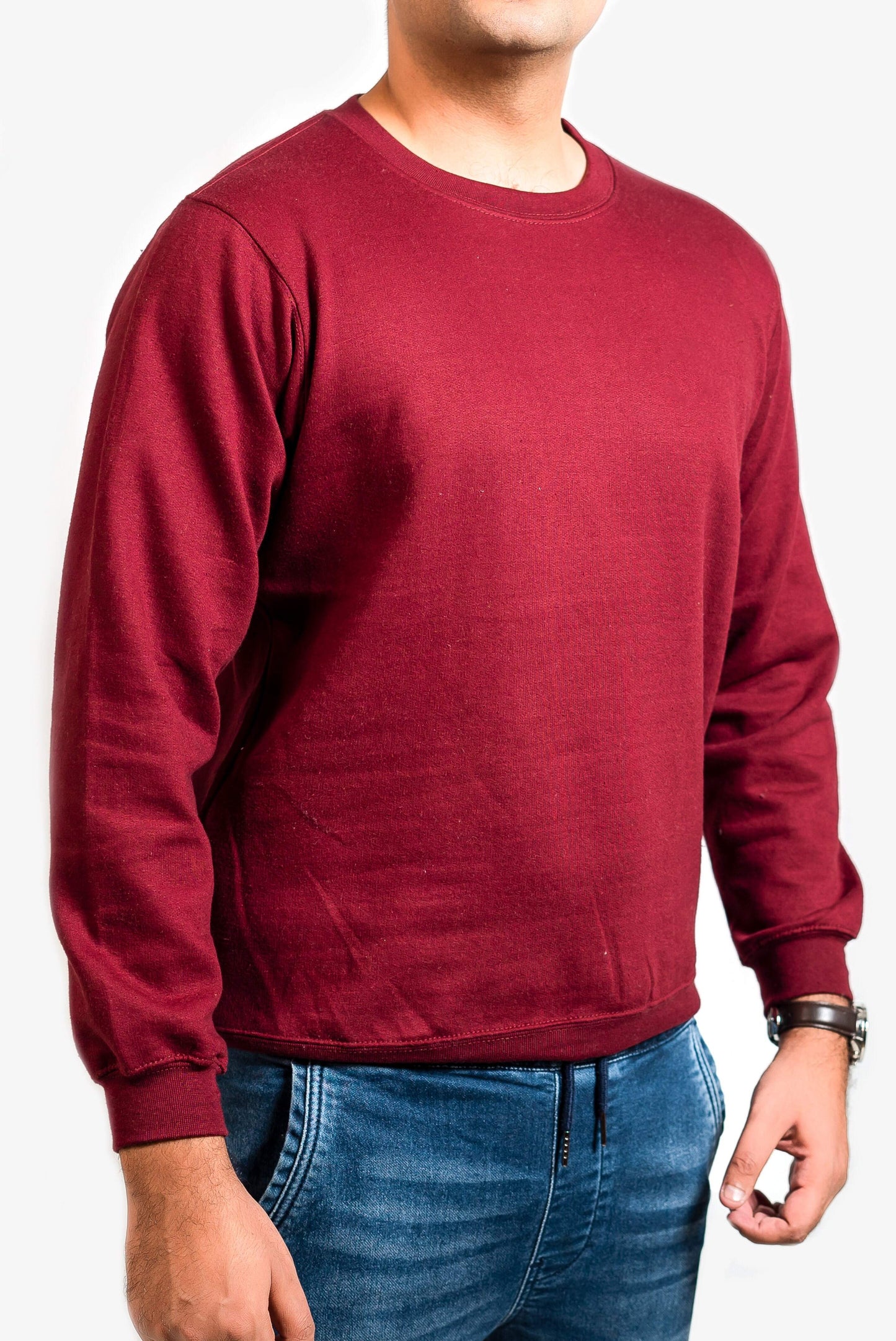 Basic Burgundy Sweatshirt // Men - teehoodie.co