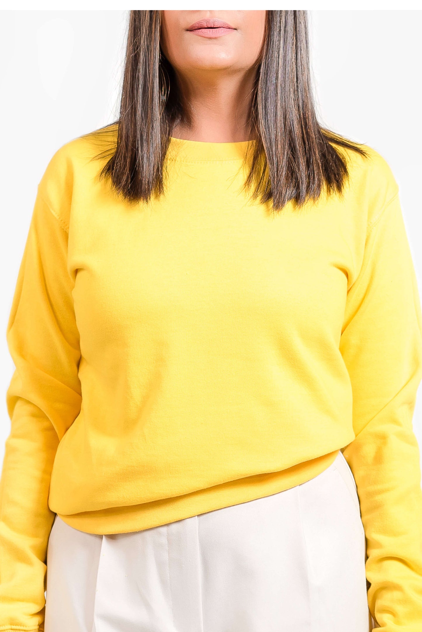 Yellow on sale sweatshirt ladies