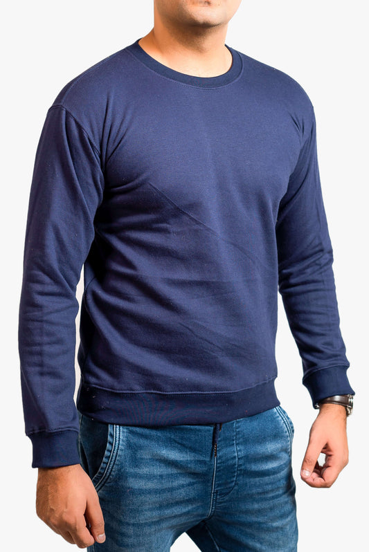 Basic Dark Blue Sweatshirt // Men - teehoodie.co