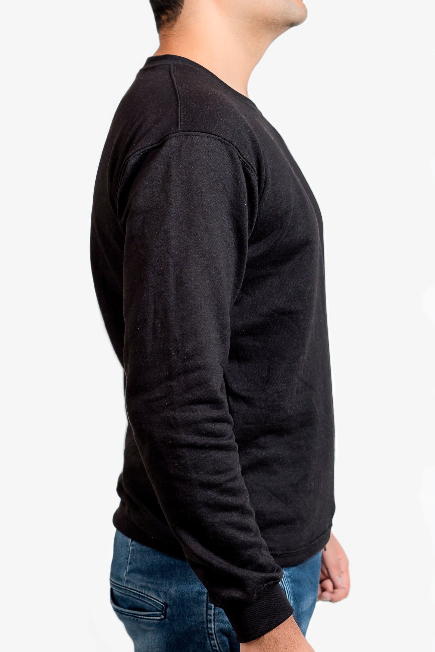 Basic Black Sweatshirt // Men - teehoodie.co