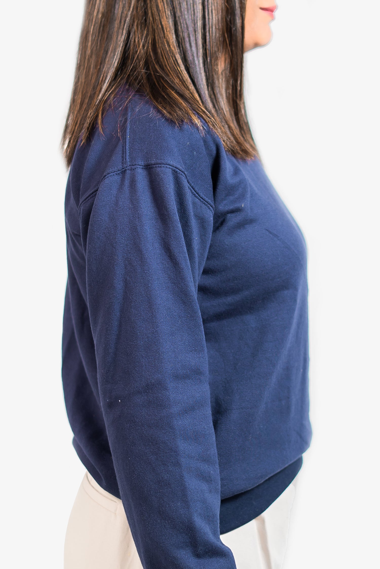 Basic Dark Blue Sweatshirt // Women - teehoodie.co