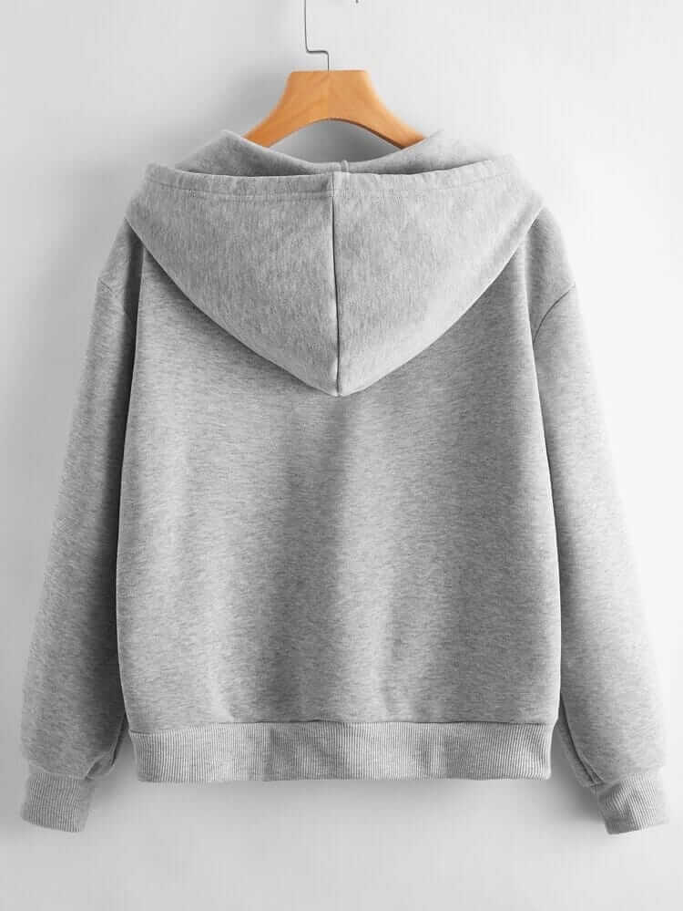 Basic Grey Zipper Hoodie - teehoodie.co