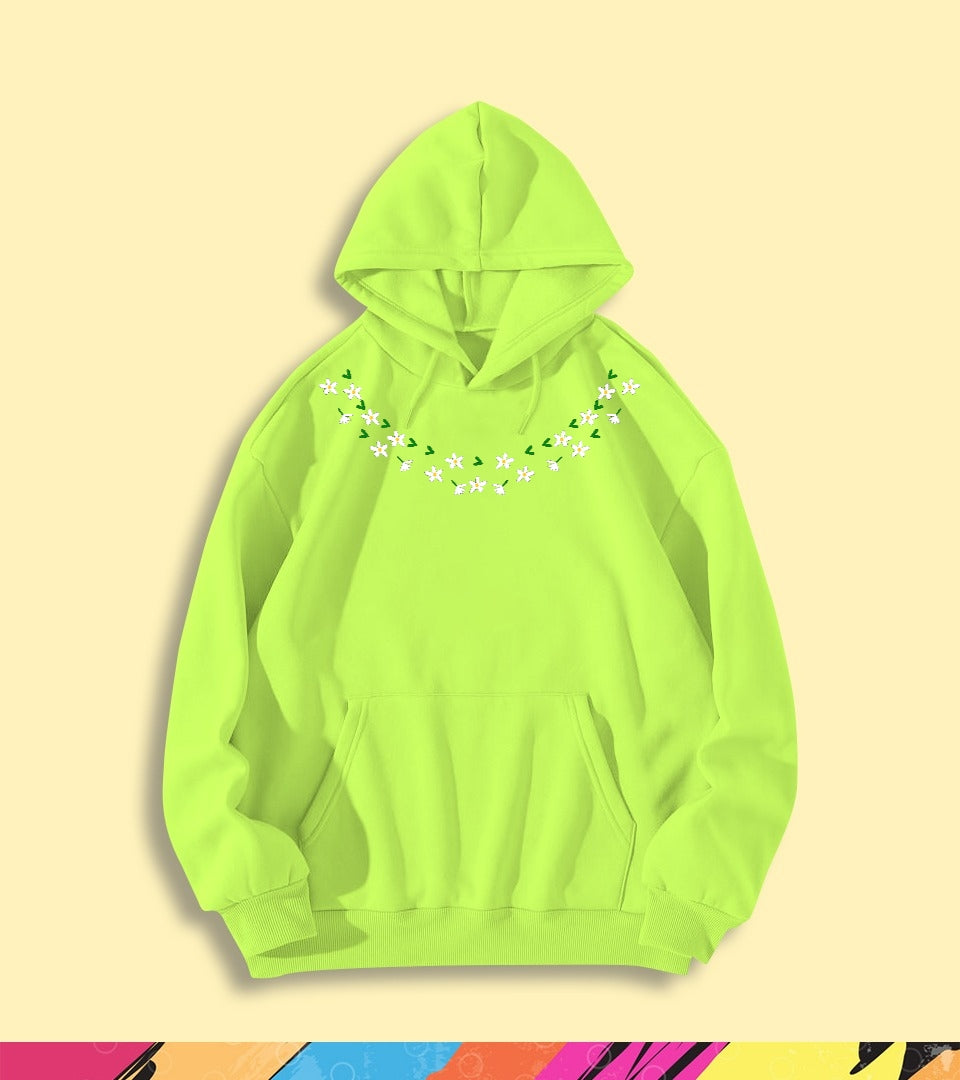 FLOWER NECK HOODIE - teehoodie.co