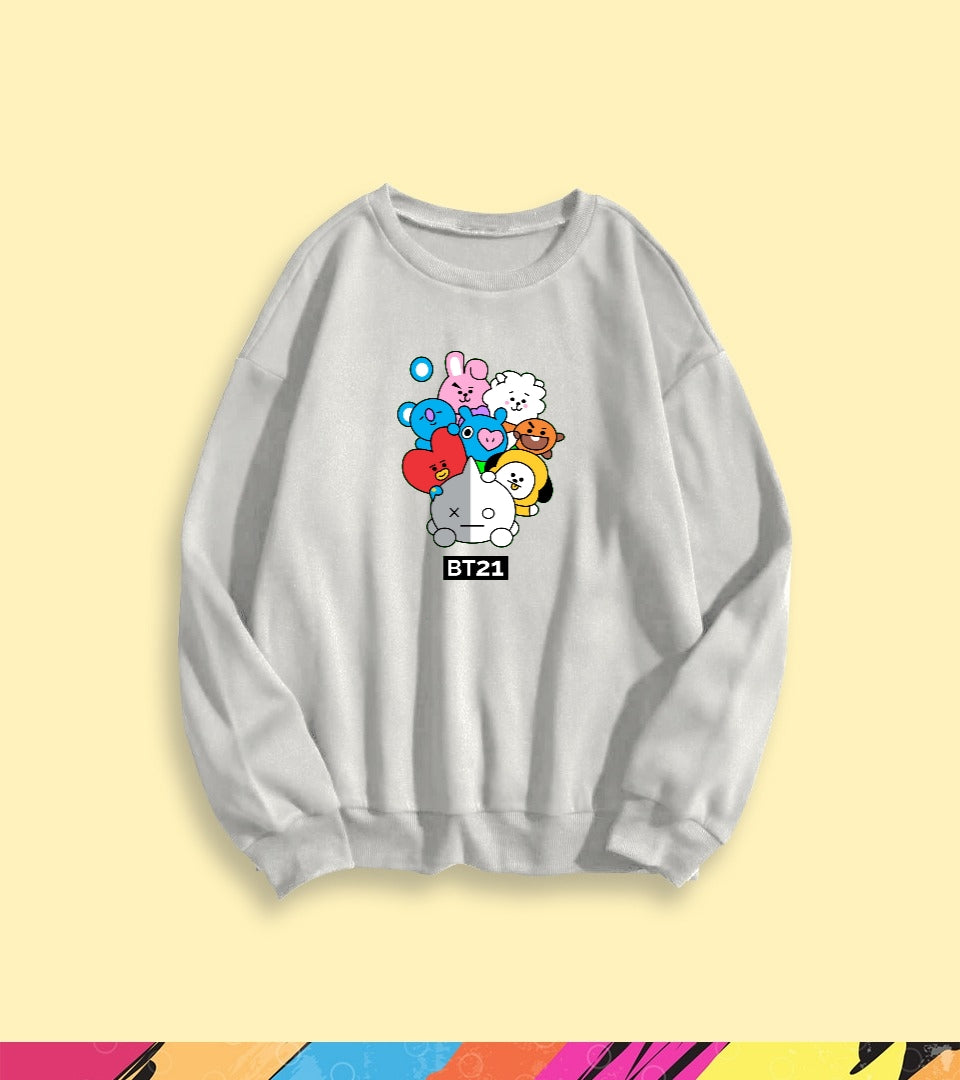 COLORFUL BT21 SWEATSHIRT - teehoodie.co