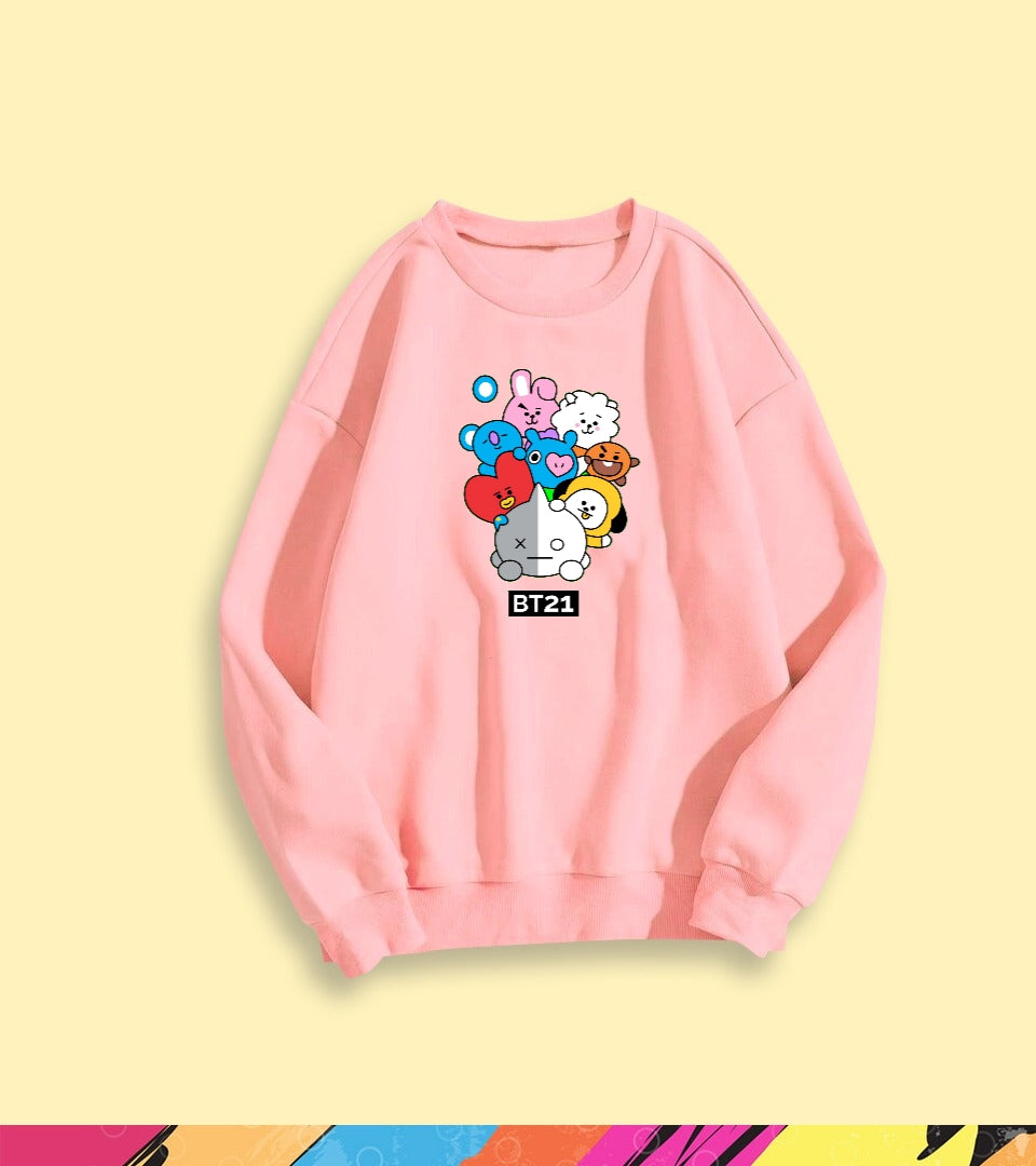 COLORFUL BT21 SWEATSHIRT - teehoodie.co