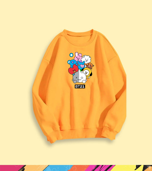 COLORFUL BT21 SWEATSHIRT - teehoodie.co