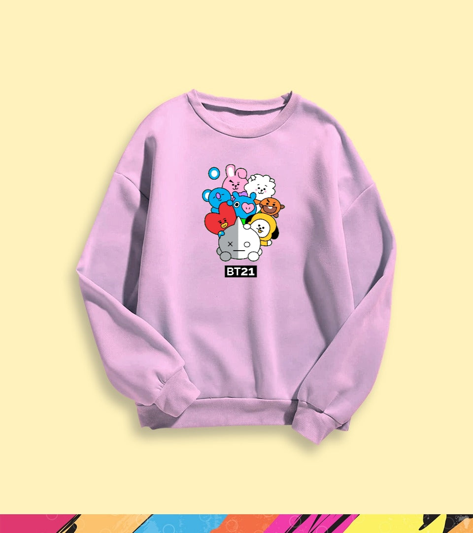 COLORFUL BT21 SWEATSHIRT - teehoodie.co